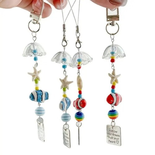 Waterproof Lucky Fish Keychain Cartoon Mobile Lanyard New Bag Pendant - Photo 6 sur 12