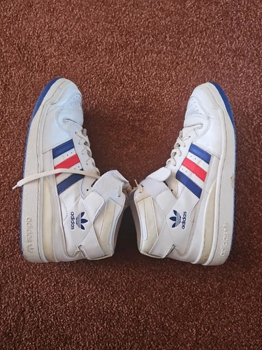 Harputs Adidas Forum Mid 25th Anniversary Mens Size 10 Vintage Hightops