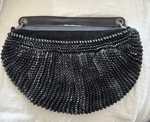 DVF DIANE VON FURSTENBERG STEPHANIE SCHWARZ HOBO LEDER TASCHE MAKELLOS - Bild 2 von 3