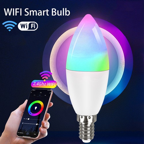 3X(Tuya E14  Bulb Dimmable Five-Way Spiral Candle Bulb WiFi RGB Bulb Remote5138 - Picture 5 of 7