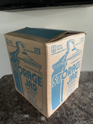 Vintage ANCHOR HOCKING Glass Storage Jar w/ Cover & Box NOS 2 Gallon #372 - Picture 17 of 19