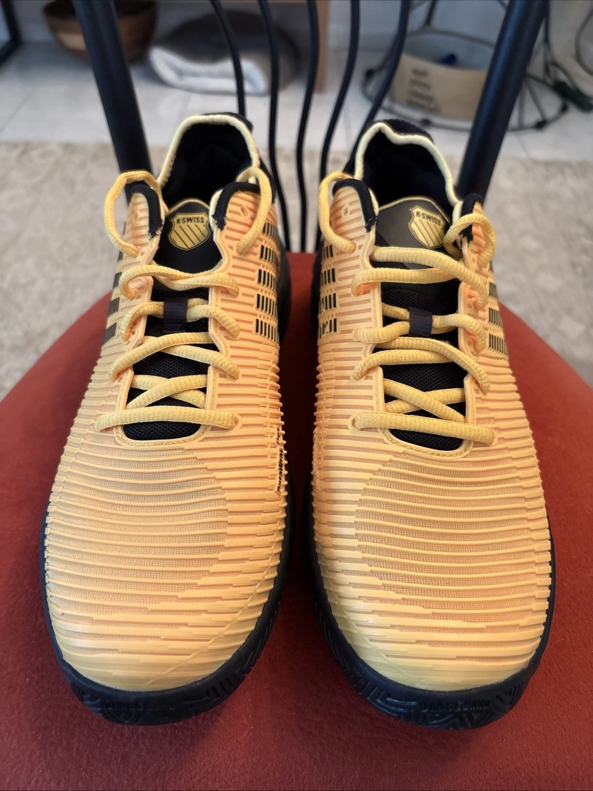 Baskets homme K Swiss Hypercourt Supreme 06615 792 jaune ambre 11,5 sans semelles.