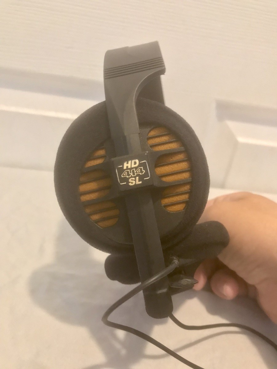Sennheiser HD 414 Headband Headphones - Black/Yellow for