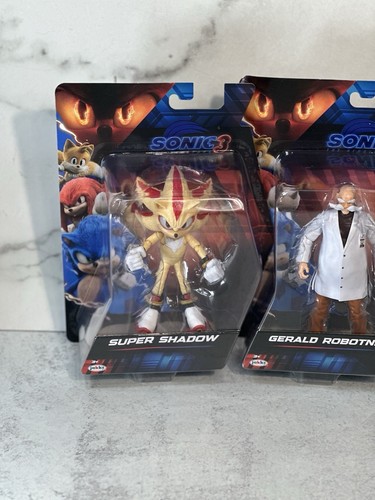 Sonic 3 figurines de film SUPER SHADOW & GERALD ROBOTNIK 5" pouces SCELLÉ NEUF - Photo 5/10