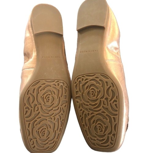 Taryn Rose Rosalyn Soft Leather Ballet Slipper Sz. 7B Metallic Rose Gold Flower - Picture 5 of 6