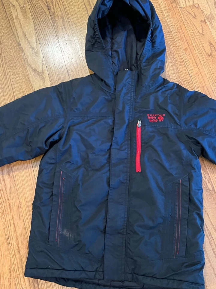 Chaqueta con Capucha Mountain Hardwear Niños Talla Juvenil Mediana Negra/Roja Nylon Shell Foto 2 de 4