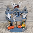 Partylite Haunted House Tealight Candle Holder Halloween Ghosts Ceramic Decor