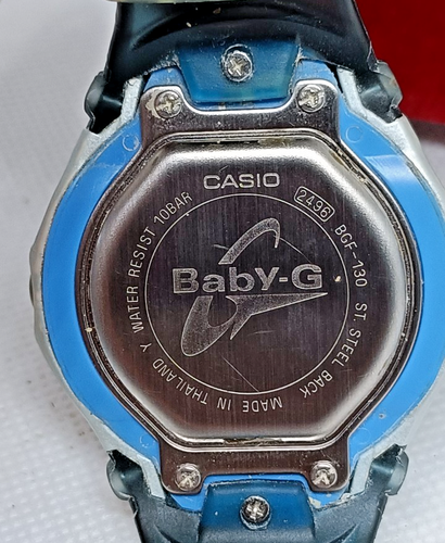 Orologio Digitale Vintage CASIO BGC-101 Baby-G Cinturino Silicone Blu - Funzionante - Foto 4 di 10