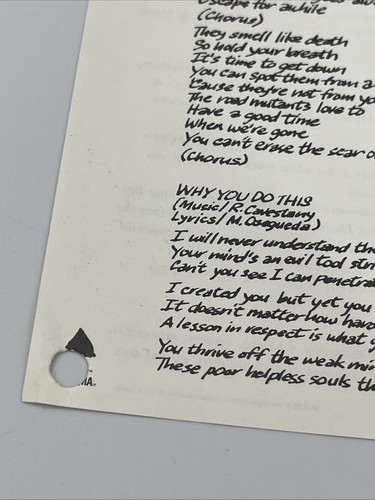 Death Angel Frolic Through The Park LP 1988 D1-73332 Vinyl Hype Sticker Lyrics - Foto 8 di 12
