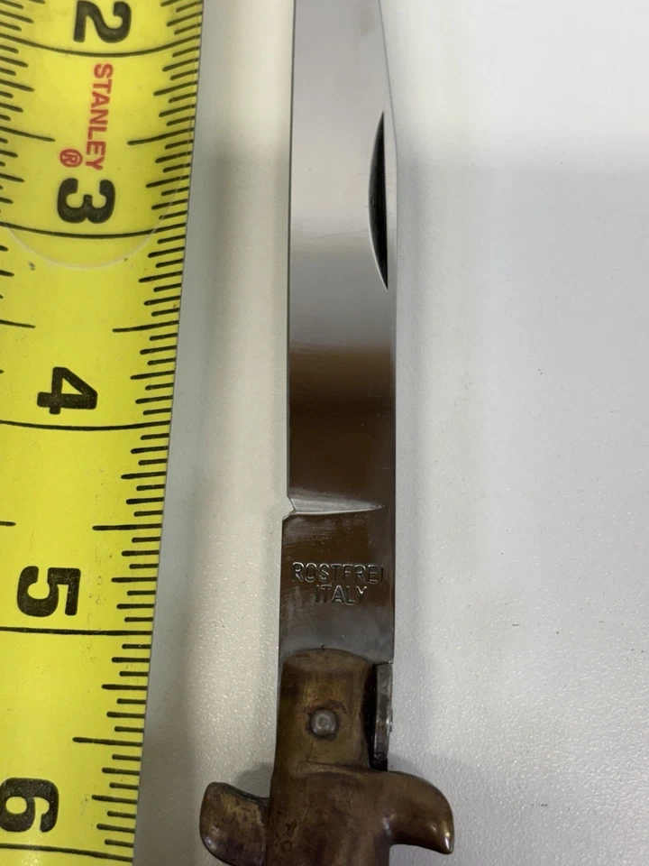 复古罕见意大利 Rostfrei 匕首刀片折叠 Pock 刀 11 — 第 4/4 张图片