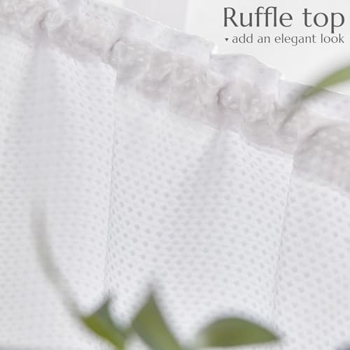 Cenefa Waffle Weave para Cocina, Salón, 60"W x 18"L (Pack de 1) Blanca - Imagen 5 de 7