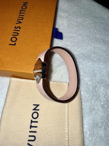 Louis Vuitton Authentic Bracelet Bangle Leather Color Pink For Women Ladies - Picture 20 of 24