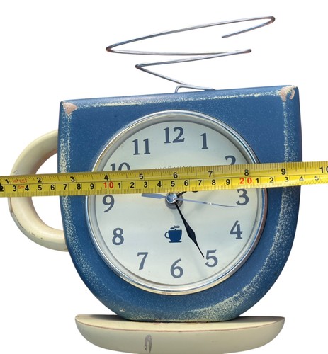 Rustikale Kaffeetassen Wand- oder Arbeitsplattenuhr - Bild 3 von 4