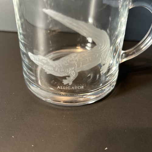 Vintage Georg Jensen gefährdete Arten Tiere geätzt klar Espressotassen - Bild 13 von 16
