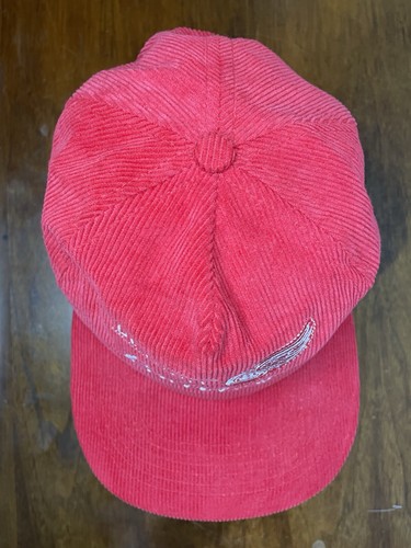 "RED WINGS" Vintage Hat Corduroy Embroidered Snapback NHL Hockey Detroit Stanley - Picture 8 of 10