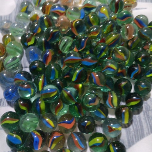 Lot 120 Vintage Marbles Assorted Sizes Cats Eye Glass Swirl Horseshoe 8 Shooters - Picture 14 of 17