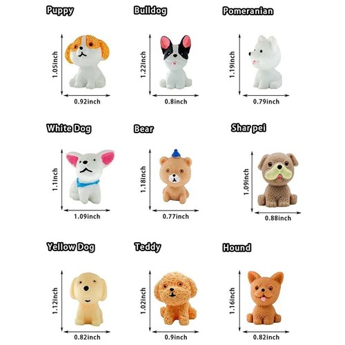 Home Decor Puppy Miniature Figurines Dog Ornaments Fairy Garden Accessorie - Picture 2 of 12