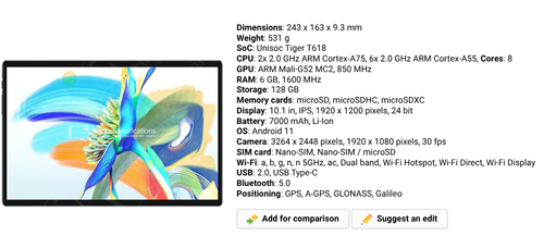 NEW Teclast M40 Pro 10" FHD 6GB RAM 128GB Wi-Fi + Cellular Dual-SIM UK Seller - Picture 9 of 9