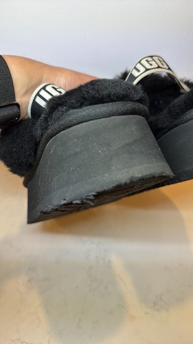 UGG Damen Funkette Chopd Hausschuhe High Plateau Schwarz, US 10 TOP ZUSTAND - Bild 6 von 8