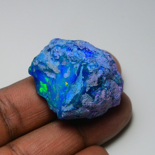 Very Rare Bi-Color Opal Rough 72 Cts Natural Ethiopian Opal Raw Jewelry Grade - Picture 12 of 15