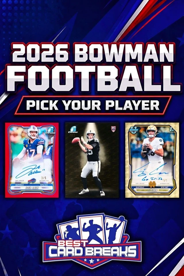 2026 Bowman Football DUAL CASE Pick Your Player #2!