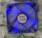 Akasa 120mm 12V  3-Pin PC Case Fan BALL BEARING DFB122512L blue leds + EXT CABLE