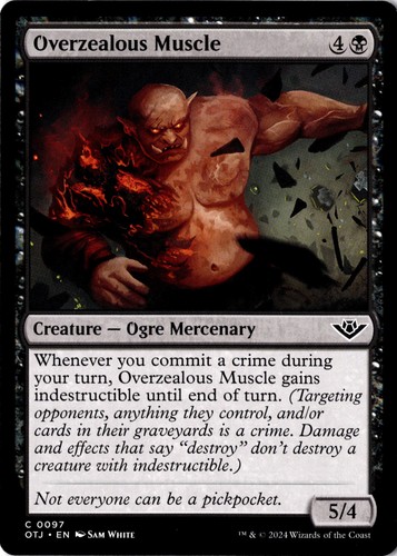 Overzealous Muscle Non-Foil Outlaws of Thunder Junction 97 NM MTG - Picture 1 of 2