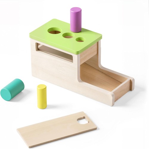Montessori Wooden Peg Drop Toy | Educational Size Matching Game for Toddlers ... - Picture 4 of 6