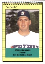 John Cummings 1991 ProCards #1977 RC San Bernardino Spirit *AutographDen*