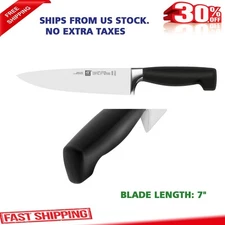 ZWILLING Four Star Chef's Knife, Blade Length: 7", Rust Resistant, Full Tang