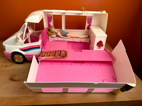 Vintage 1988 Barbie Golden Dream Motorhome RV Camper Van White