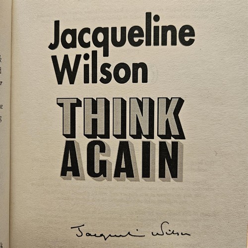Signed Book - Think Again by Jacqueline Wilson First Edition 1st Print - Picture 2 of 4