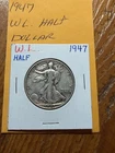 1947-P Walking Liberty Half Dollar 90% Good Detail Circulated Ungraded