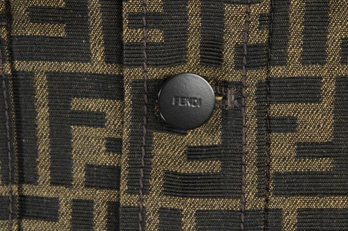 FENDI Brown Double FF Zucca Logo Jacquard Men's Shirt Jacket 50 - Picture 3 of 8
