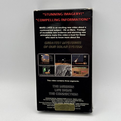 Mars Lives 1996 VHS Engram Digital Productions Educational Science Doc. RARE HTF - Picture 2 of 10
