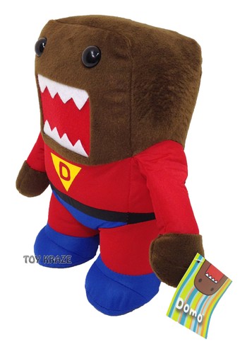 SUPER MAN DOMO KUN HERO! BROWN LARGE WITH CAPE PLUSH DOLL FIGURE ANIME 13" NWT - Picture 2 of 4