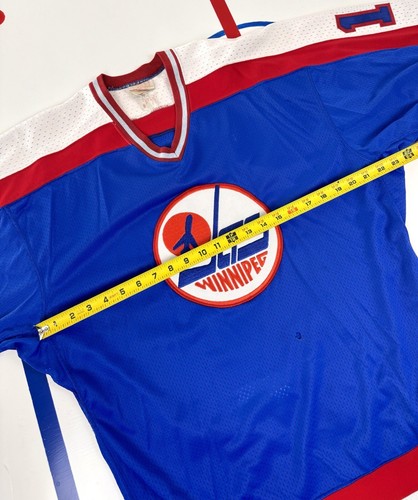 Winnipeg Jets Dale Hawerchuk Vintage Authentic 1981-3 Sandow SK Hockey Trikot 44 - Bild 8 von 12
