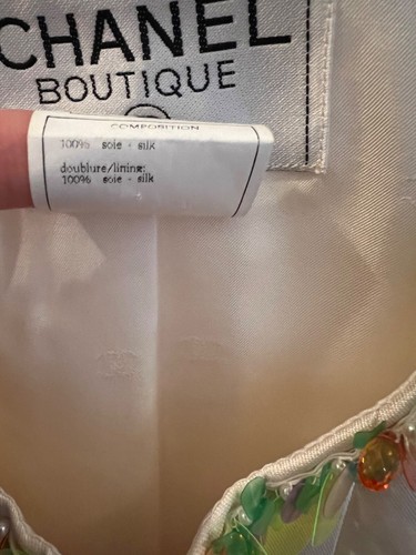 Chanel Vintage Kostüm, 90er Jahre, aus Seide, Gr. 40 - Bild 2 von 4