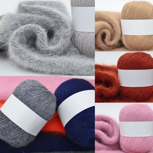 DIY Mink Soft Woolen Yarn Long Hair Mink velvet Yarn Scarf Hat Yarn 50G - Picture 2 of 30
