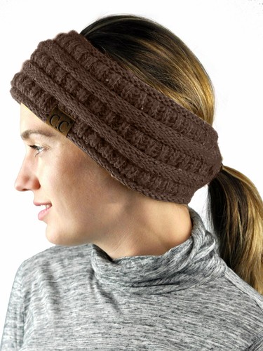 NEU! C.C Ohrenwärmer Zopfmuster flauschig gefüttert Ohrenwärmer Pferdeschwanz Pony Stirnband - Bild 94 von 208