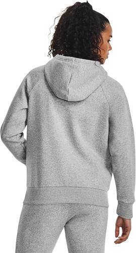 NEW Women's Under Armour Fleece Big Logo Hoodie Gray White Size Small MSRP $55 - Picture 4 of 11