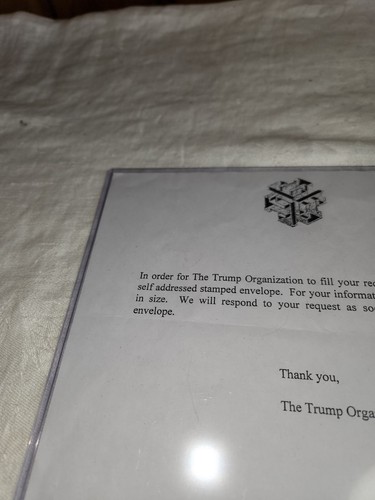 Vintage Donald Trump die Trump Organisation Fotoanfrage Firma Briefkopf - Bild 2 von 10