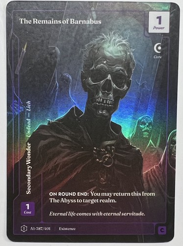 Wonders Of The First: The Remains Of Barnabus ALT ART FORMLESS FOIL 🔥READ🔥