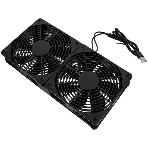 Double ventilateur radiateur machine outil ventilateur refroidissement boîtier PC ordinateur USB - Photo 7/12