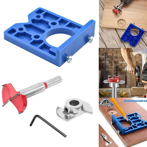 35mm For Kitchen Cabinet Doors Concealed Hinge Hole Jig+Saw Drill Bit Tool Set - Bild 10 von 13