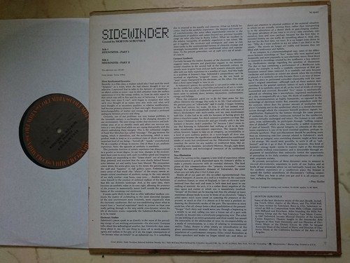 Sidewinder Morton Subotnick *Rare US Electronic Vinyl LP* - Picture 2 of 5