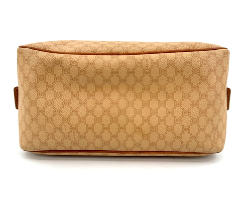 CELINE Macadam Hand Bag PVC Leather Beige Boston Purse Authentic - Picture 6 of 24