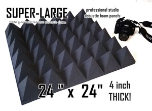 SUPER-LARGE-4-inch-thick-24x24-pyramid-Soundproofing-Studio-Foam-Acoustic-Panel