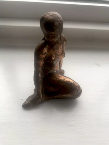 Antique Copper Color Metal Nude Lady Girl Metal - Picture 2 of 4