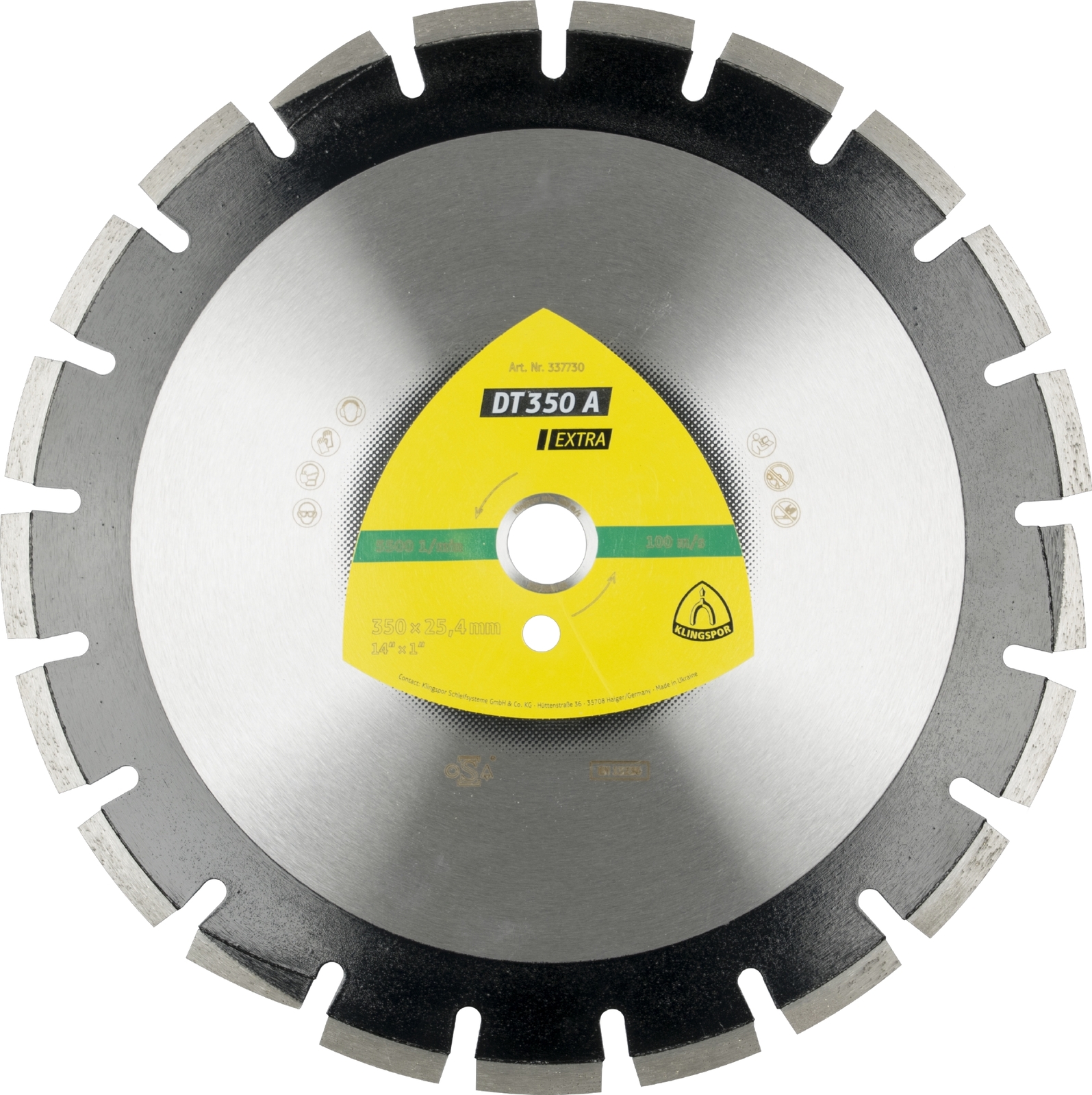 Details zu NEU Klingspor DT 350 A Diamanttrennscheibe | 400 x 3,6 x 20 mm 24 Segmente Neues Werk aus Japan
